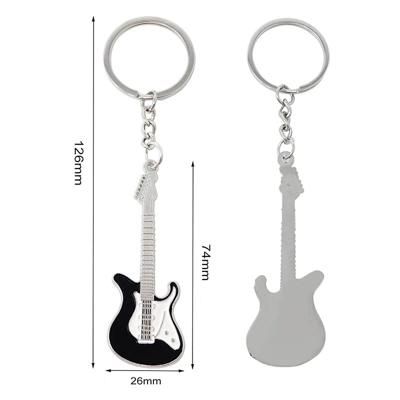 Dimensiones Lote de 30 llaveros de Guitarra eléctrica