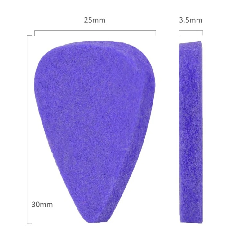 Dimensiones Lote de 8 púas de fieltro suave y coloridas para Ukulele