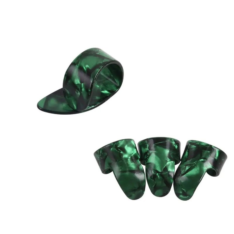 Conjunto de 3 púas de metal + 1 púa para pulgar - color negro