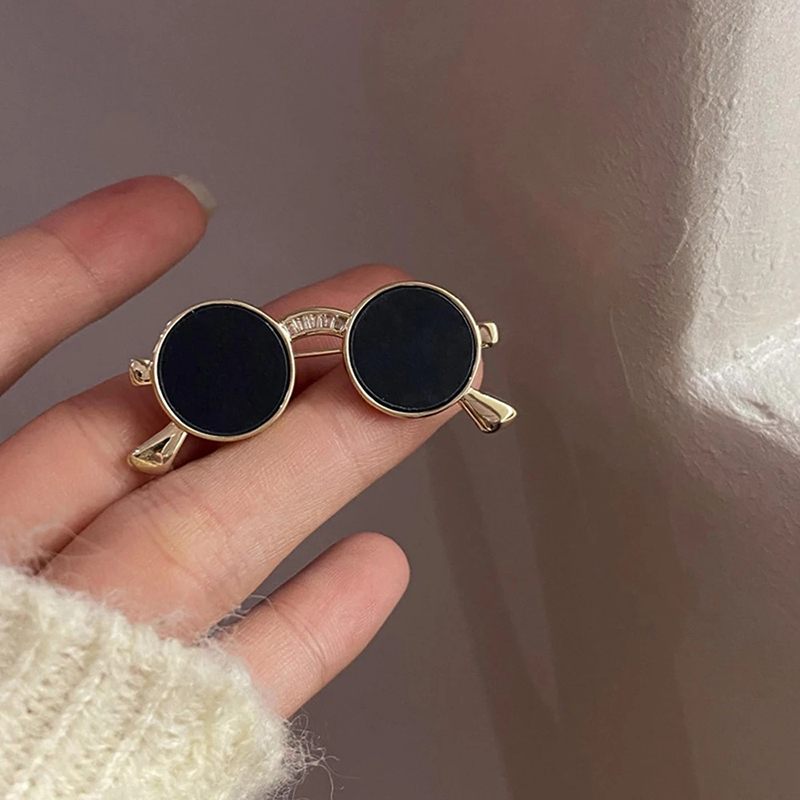 Magnífico Broche de Gafas de Sol al Estilo John Lennon