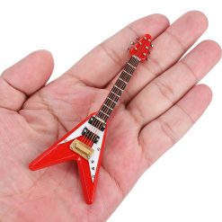 Fermer Guitarra Miniatura Eléctrica Flying V Roja