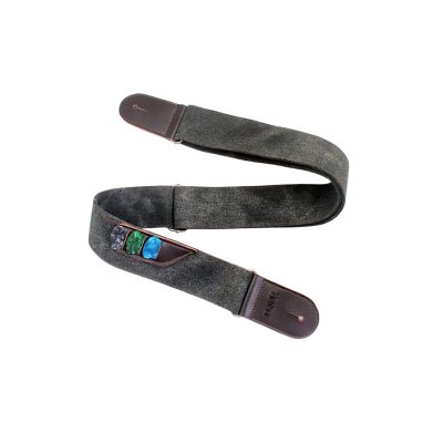 Correa de Guitarra Boho Denim Vintage Gris Oscuro - ¡4 colores a elegir!