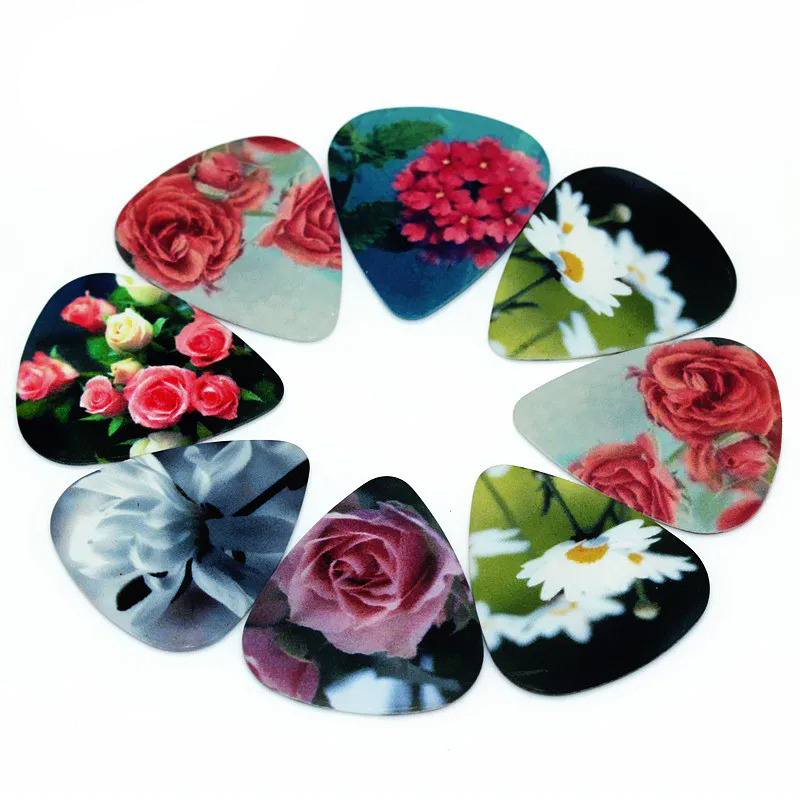 Magnífico Lote de 10 Púas con Motivos Florales