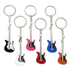 Lote de 30 llaveros de guitarra eléctrica