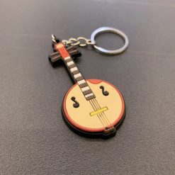 Magnífico llavero de banjo hecho de caucho suave