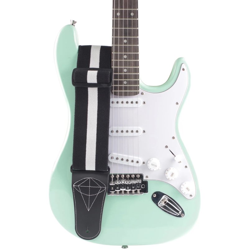 Magnífica Correa de Guitarra y Bajo 'Stripes Rock' - Clásica y Energética color negro y blanco