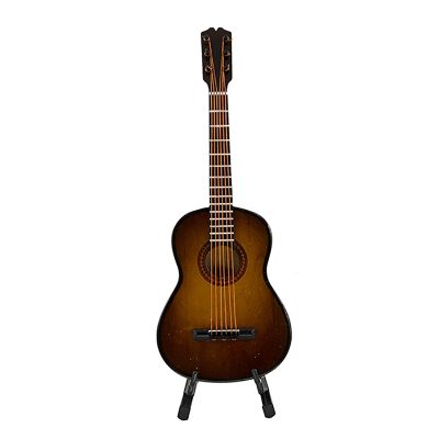 Vista completa de la Guitarra Miniatura Guitarra clásica - ¡6 tamaños a elegir! color marrón