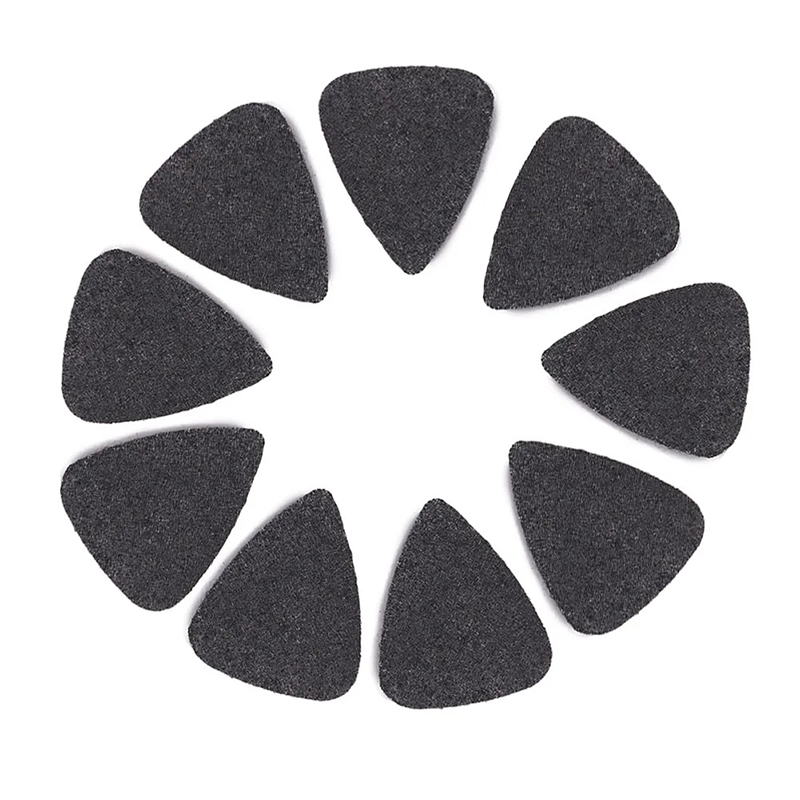 Lote de 10 púas de fieltro suave para ukelele de color negro