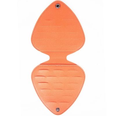 estuche de almacenamiento para púas de guitarra - capacidad para 32 púas - color naranja