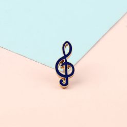 Pins Esmaltado de Signo de Clave de Sol Azul