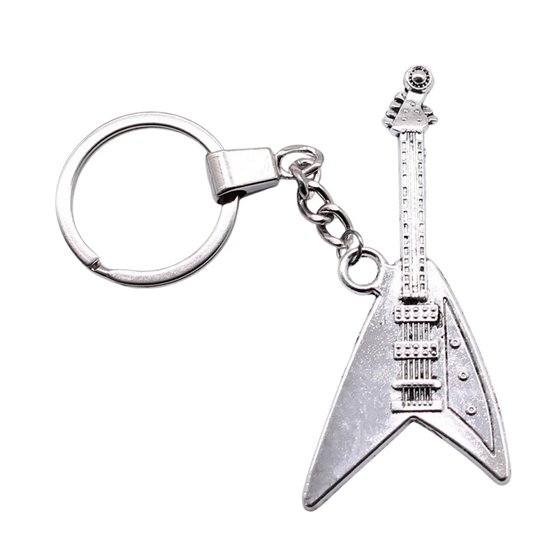 Magnífico llavero de guitarra eléctrica Flying V