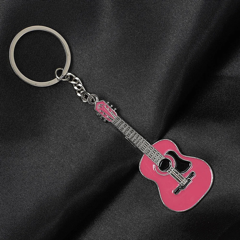 Llavero de guitarra clásica Rose en aleación - ¡5 colores a elegir!