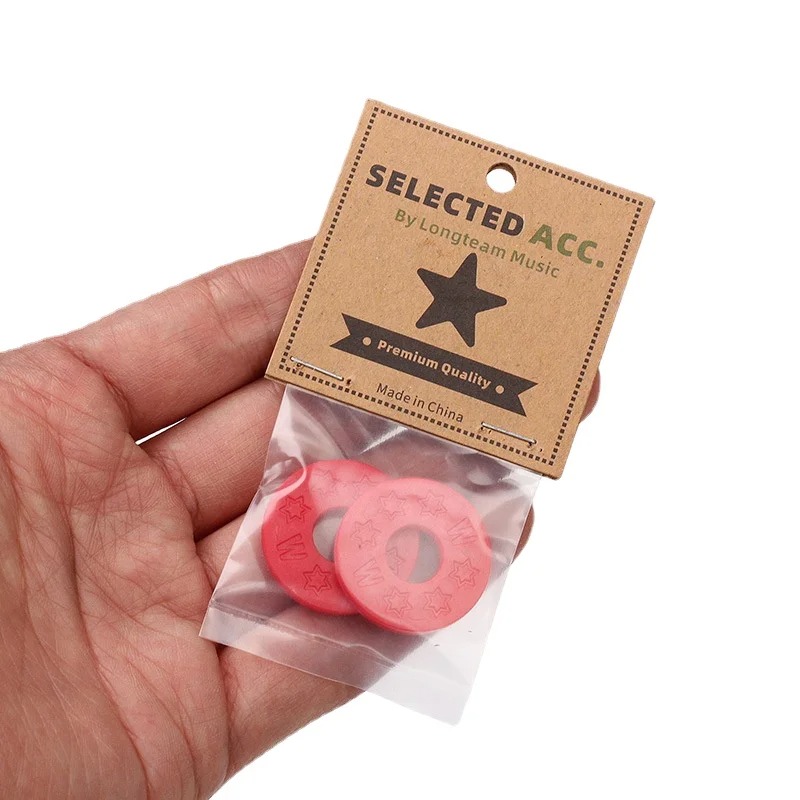 Detalles de las Correas de Bloqueo para Ukulele de color rojo