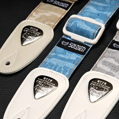Correa de Guitarra con Patrones Coloridos en Denim - ¡3 colores a elegir!