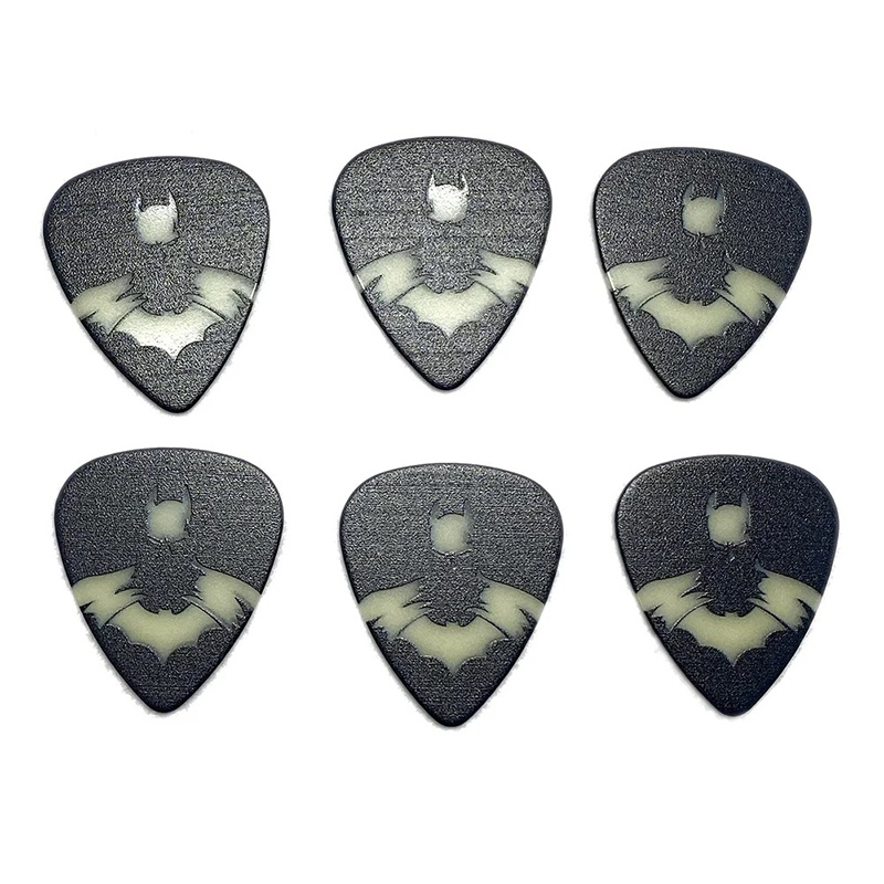 detalles de las púas de guitarra con motivo de murciélago - Lote de 5 o 50 piezas