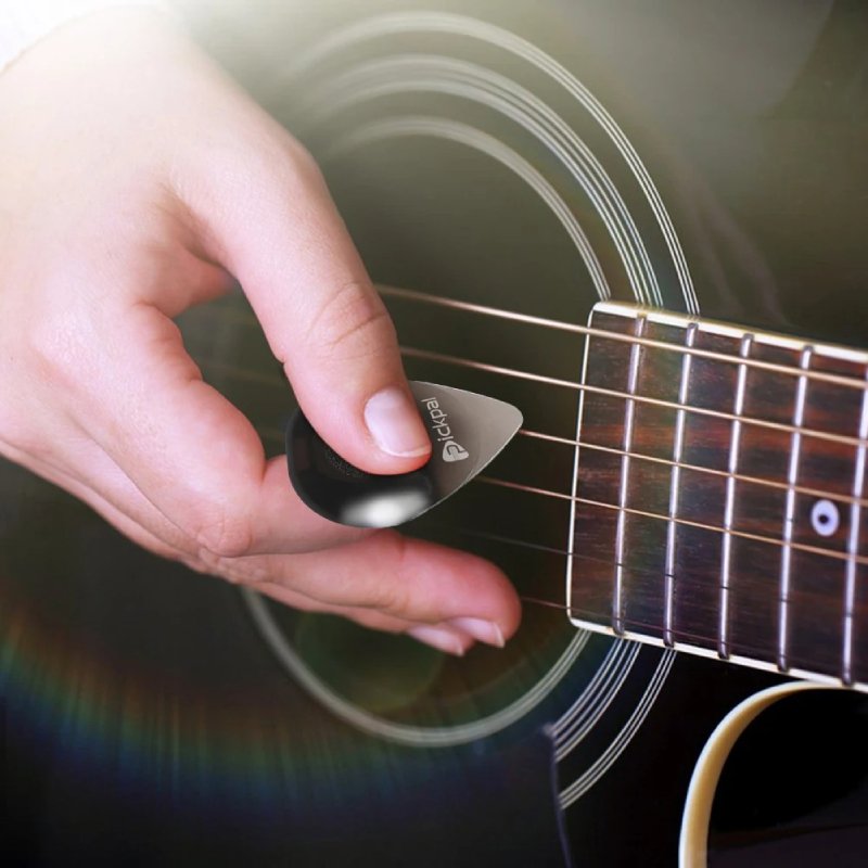 detalles del funcionamiento del mediador para guitarra con luz LED de alta sensibilidad