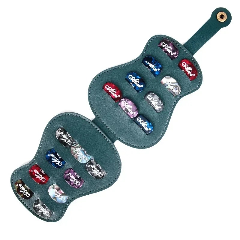 Estuche de almacenamiento para púas en forma de guitarra