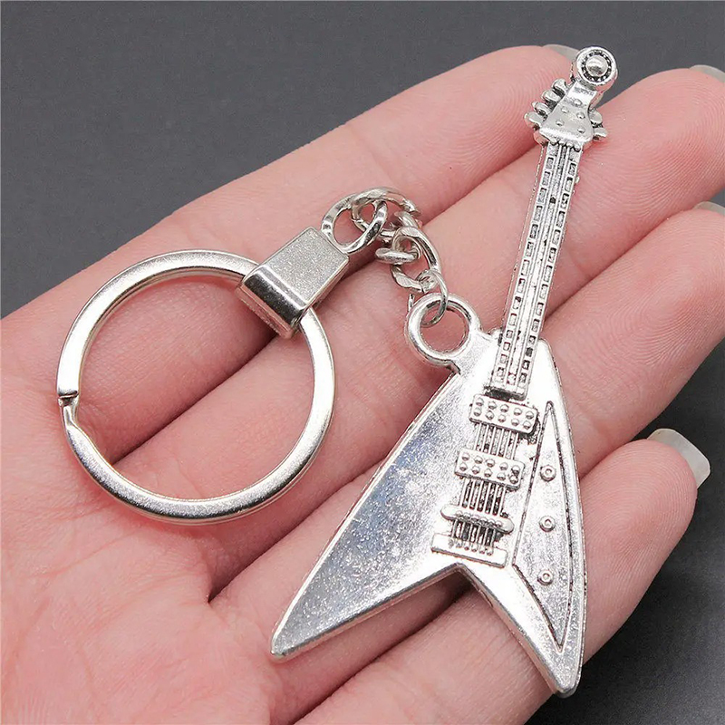Detalles del llavero de guitarra eléctrica Flying V