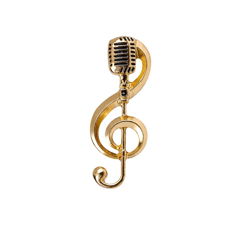 Detalles del Pin Esmaltado Micro Nota Musical de color oro