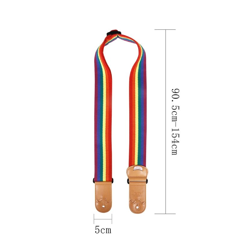 Dimensiones de la Correa de Guitarra Arcoíris Rainbow