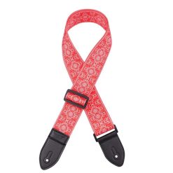 Magnífica Correa de Guitarra Estilo Pañuelo Rojo