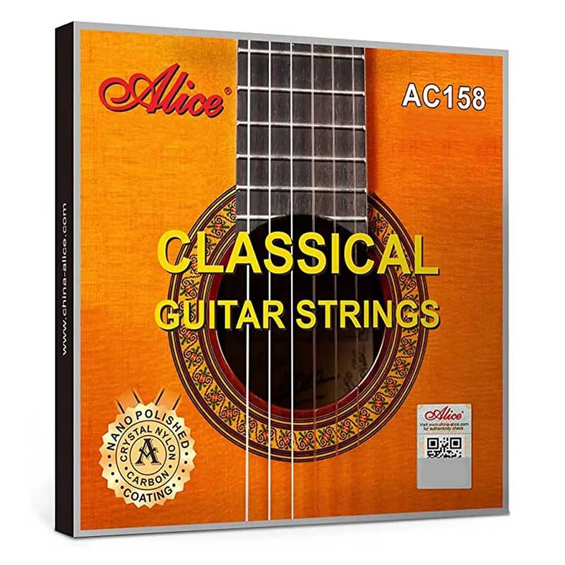 Cuerdas de Guitarra Clásica Cuerdas de Concierto - Nylon Cristal y Agudos en Carbono con Sonido Completo y Equilibrado, Cómodo al Tacto
