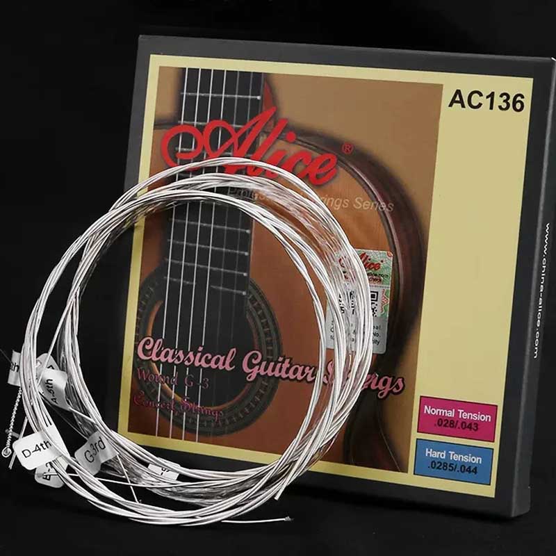 Cuerdas de Guitarra Clásica Enrolladas G-3 para Armónicos Más Ricos (Con Complemento de G-3 Plano)