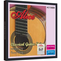 Cuerdas de Guitarra Clásica Enrolladas G-3 para Armónicos Más Ricos, Juego Completo en Negro para un Estilo Especial (Con Complemento de Cuerda G-3 Lisa)