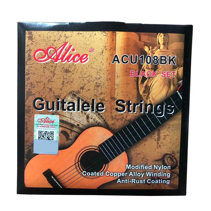 Cuerdas de Guitalélé - Juego Completo en Negro para un Estilo Especial, Nylon Modificado Alcanza una Estabilidad de Afinación Rápida