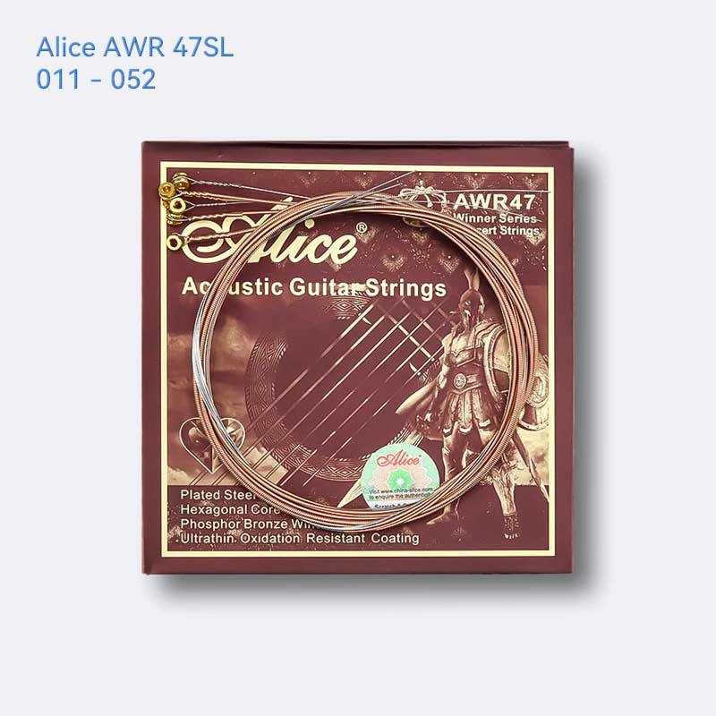Cordes pour Guitare Acoustique - Bronze Phosphore, Chaud, Son Clair, Extrémités des Boules Marquées Spécialement pour un Accord Plus Facile Super Léger