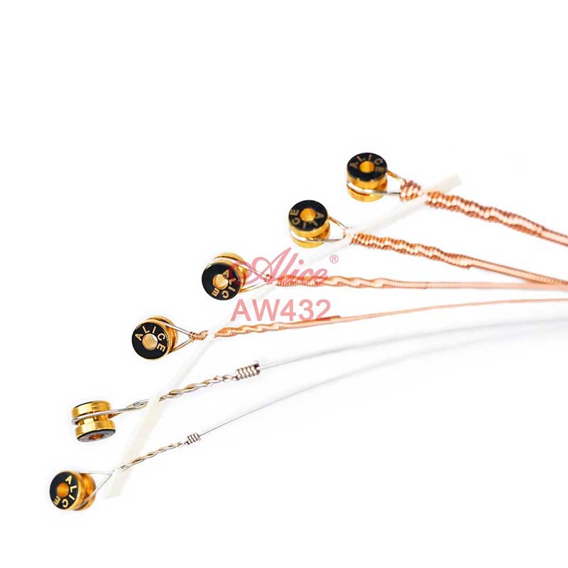 Cuerdas para Guitarra Acústica - Cuerda para Práctica, Aleación de Cobre Plateado Color Bronce 8515, Sonido Claro y Definido