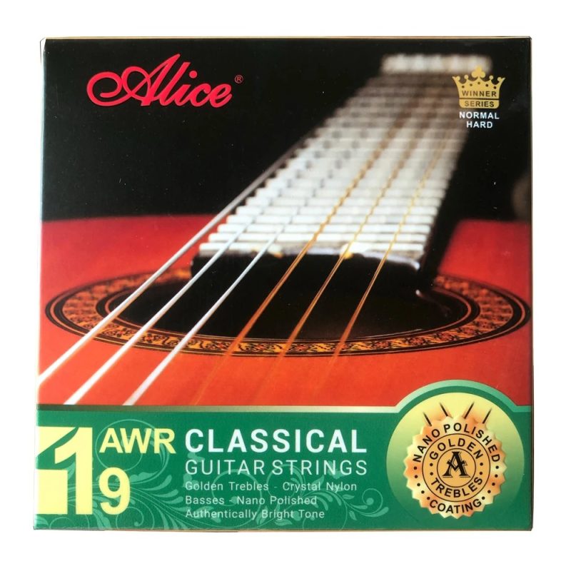 Detalles de Cuerdas de Guitarra Clásica de Nylon Cristal de Color Oro-Ti con Apariencia Brillante y Agudos Definidos