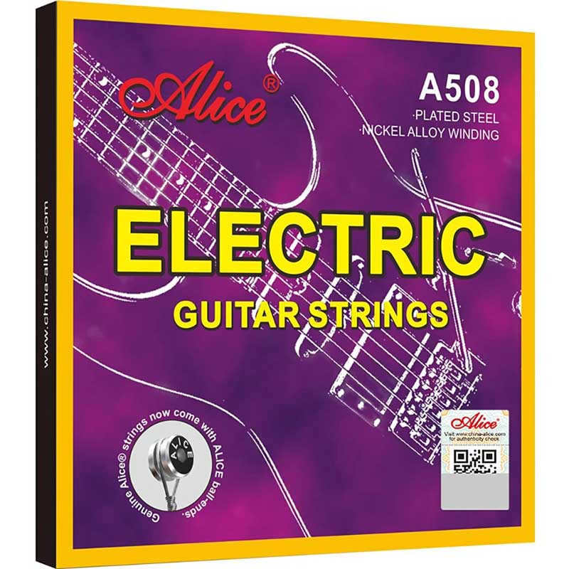 Vista frontal de cuerdas de guitarra eléctrica - Cuerdas para aprendizaje - cuerdas de nivel superior