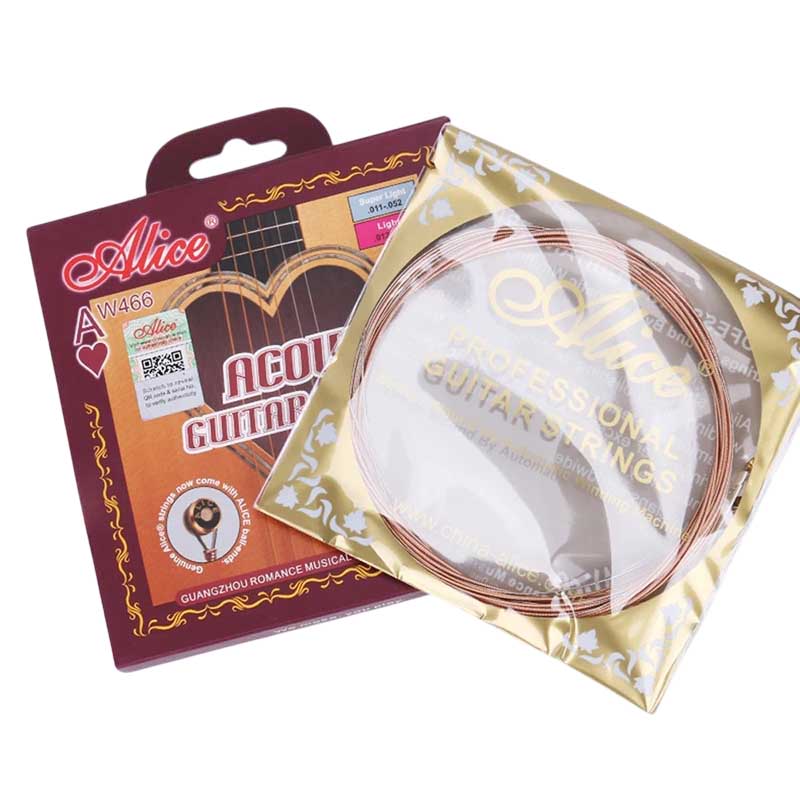 Vista general de cuerdas para guitarra acústica - Bronce 9010, Bajo profundo y estable y armónicos ricos