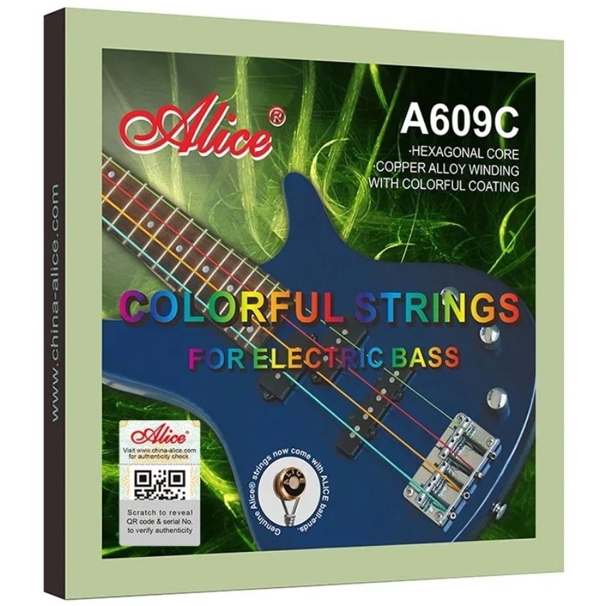 Cuerdas de Bajo Eléctrico - Cuerdas para Práctica - Rendimiento, Aspecto Brillante y Apariencia Colorida!