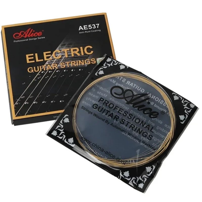 Cuerdas de Guitarra Eléctrica, Cuerdas de Concierto, Revestimiento Nano Multicapas, Cuerda de Color Latón