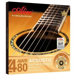 Cuerdas para Guitarra Acústica - Bronce 8020, Profundo, Sonido Claro, Revestimiento Pulido Nano