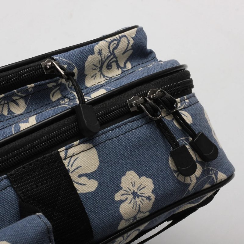 Detalles del cierre de la funda de Ukulele Aloha Floral