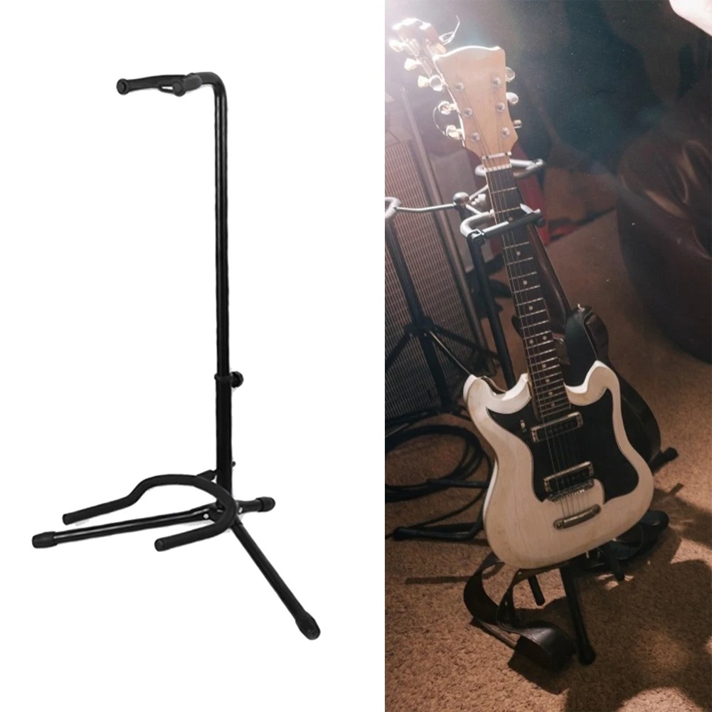 Detalles del Soporte de Guitarra Plegable de Metal - Seguro y Ajustable