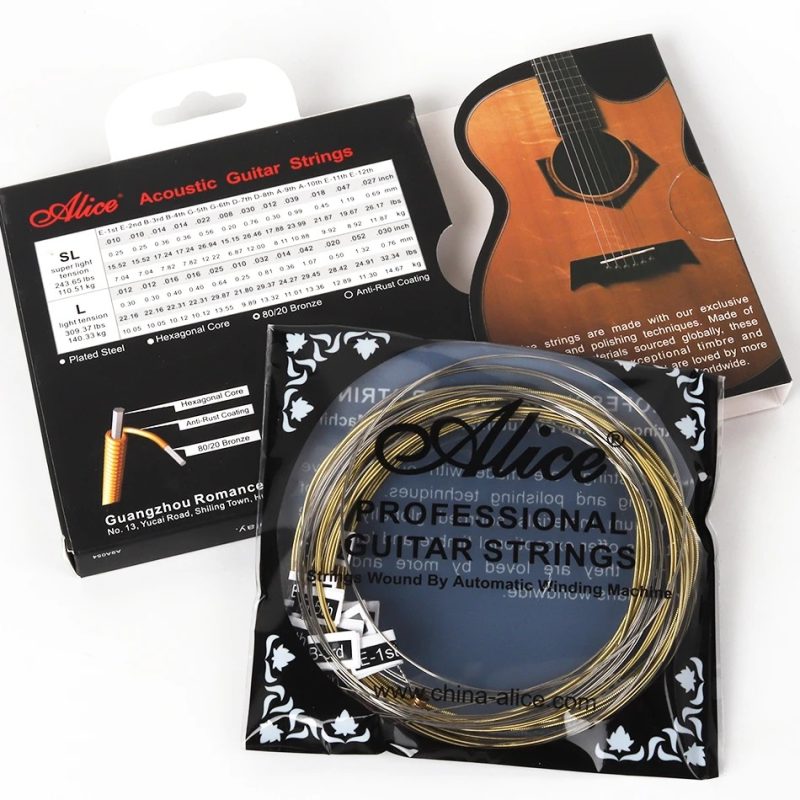 Detalles del paquete de Cuerdas para Guitarra Acústica de 12 Cuerdas - Sonido Brillante, Completo, Tono Colorido y Sensación Cómoda