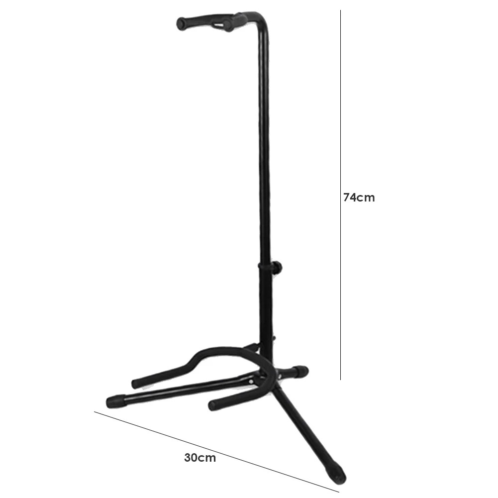 Dimensiones del Soporte de Guitarra Plegable de Metal - Seguro y Ajustable