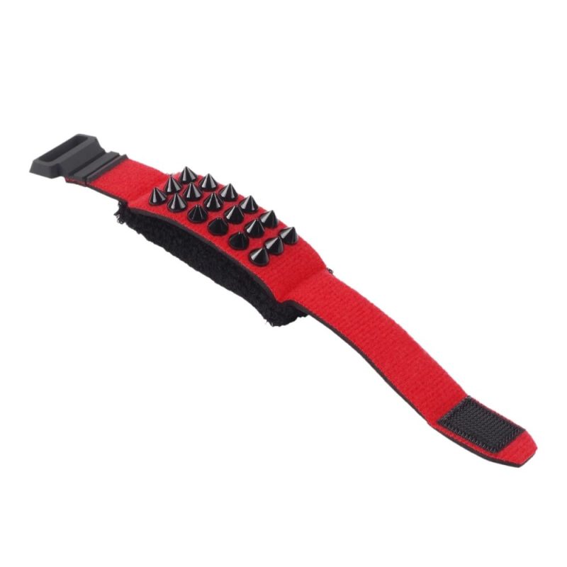 FretWrap Punk Rock con Tachuelas - Apagador de Cuerdas para Guitarra y Bajo - color rojo