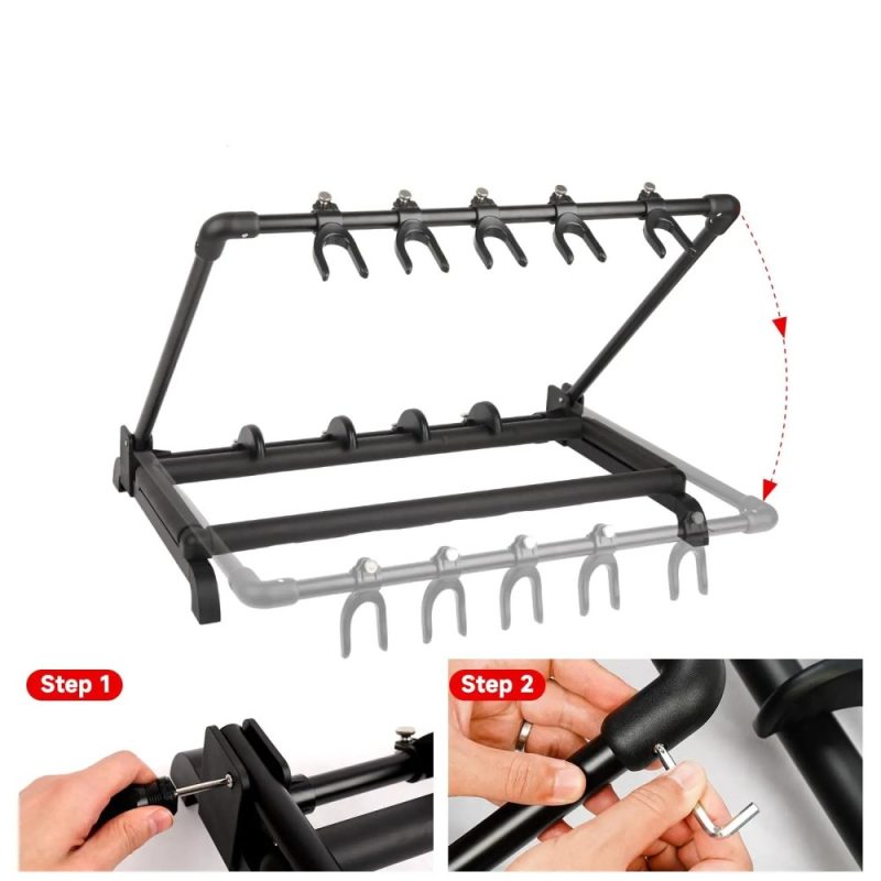 detalles del Soporte Plegable para Múltiples Guitarras - 3 Instrumentos Eléctricos y Acústicos