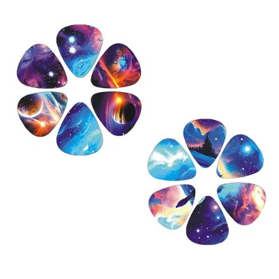 Detalles del Lote de 12 Púas de Guitarra Galaxia Cosmos