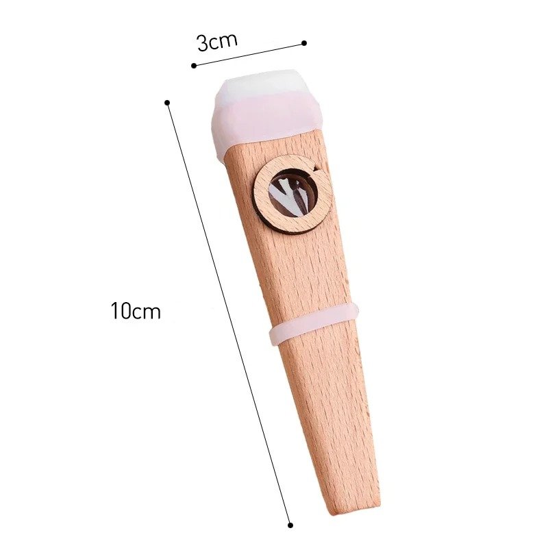 Dimensiones del Kazoo de Madera Armonía Natural para principiantes