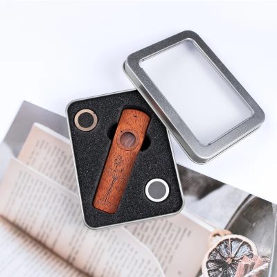 Dimensiones del Kazoo de Madera de Sapeli - Melodía Lotus - modelo 4