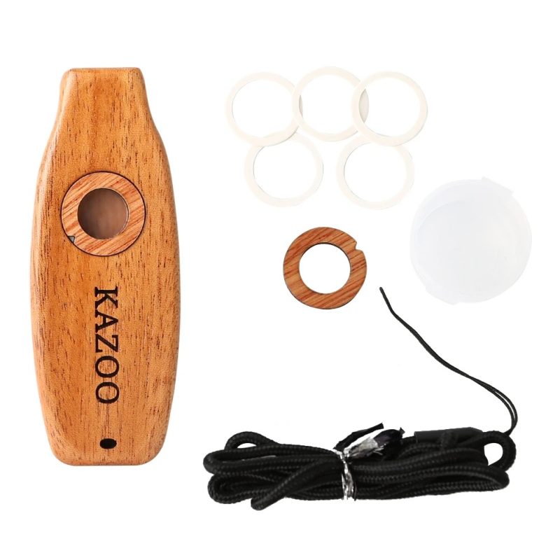 Kazoo de Madera con Melodía Rústica - estilo ovalado