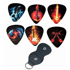 Lote de 6 púas de guitarra 'Rock 'Riff Ardant' con estuche incluido