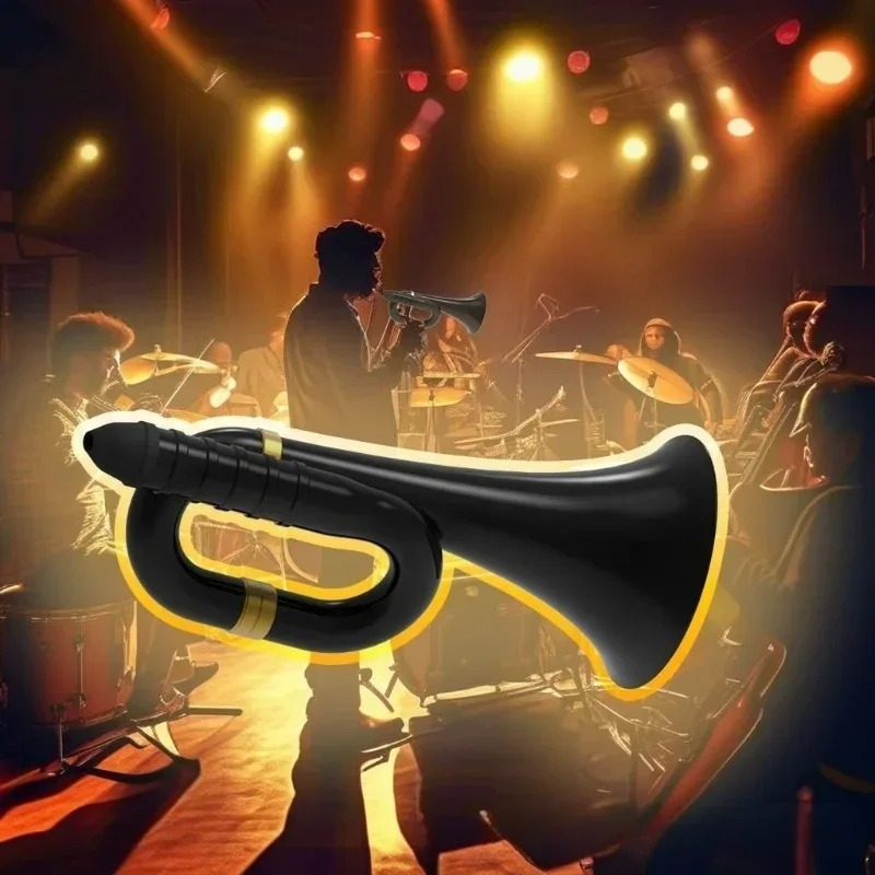 Magnífico Kazoo Profesional de Metal Negro de Latón