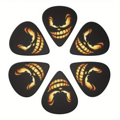 Magnífico conjunto de 6 púas de guitarra con Sonrisa Maliciosa del Crepúsculo, incluye estuche de regalo